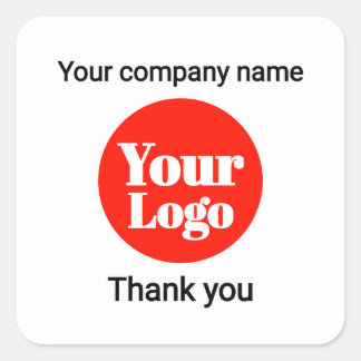 Autocollant de remerciement avec logo personnalisé