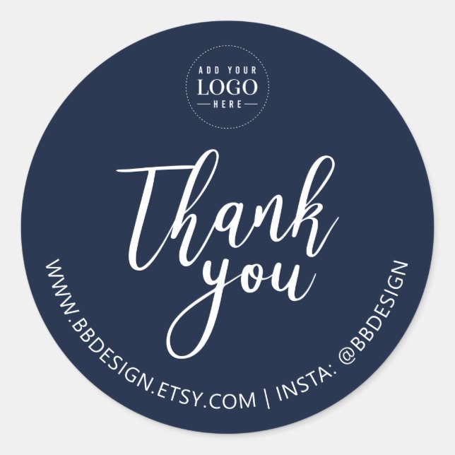 Autocollant de remerciement avec logo simple pour  (Devant)