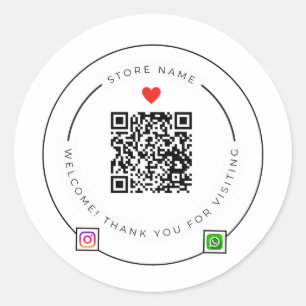 Autocollant de remerciement avec QR Code personnal