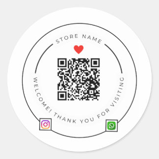 Autocollant de remerciement avec QR Code personnal