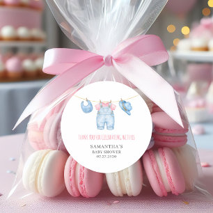 Autocollant de remerciement Baby Shower Fille Ling