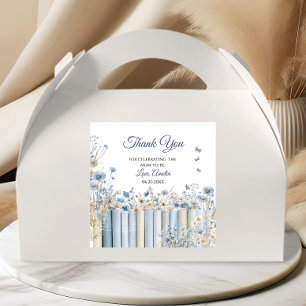 Autocollant de remerciement Baby Shower Livres Flo