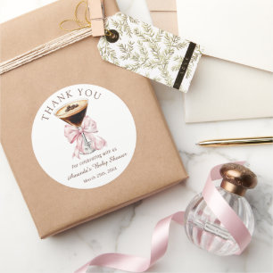 Autocollant de remerciement Baby Shower Martini Ro