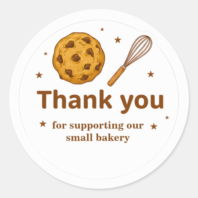 Autocollant de remerciement Cookie & Whisk Bakery (Devant)