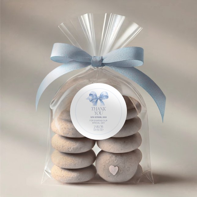 Autocollant de remerciement de baptême de garçon – (Créateur téléchargé)