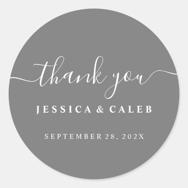 Autocollant de remerciement de couple - Ajoutez vo (Devant)