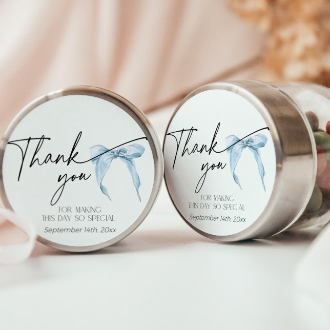 Autocollant de remerciement de mariage avec un nœu (Créateur téléchargé)