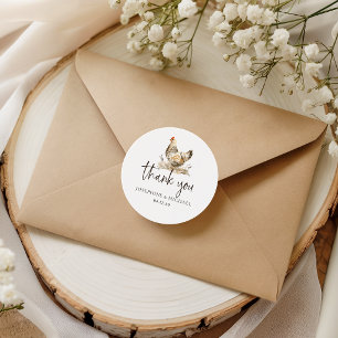 Autocollant de remerciement de mariage Country Chi