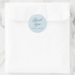 Autocollant de remerciement de mariage d'hiver ble
