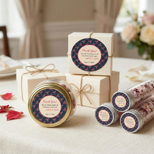 Autocollant de remerciement floral vintage personn