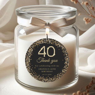 Autocollant de remerciement pour 40e anniversaire