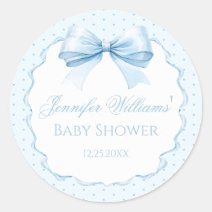 Autocollant de remerciement pour baby shower garço