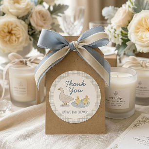 Autocollant de remerciement pour Baby Shower Silly