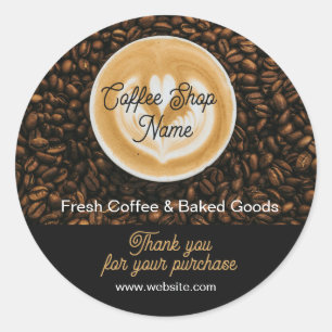 Autocollant de remerciement pour café Merci Café