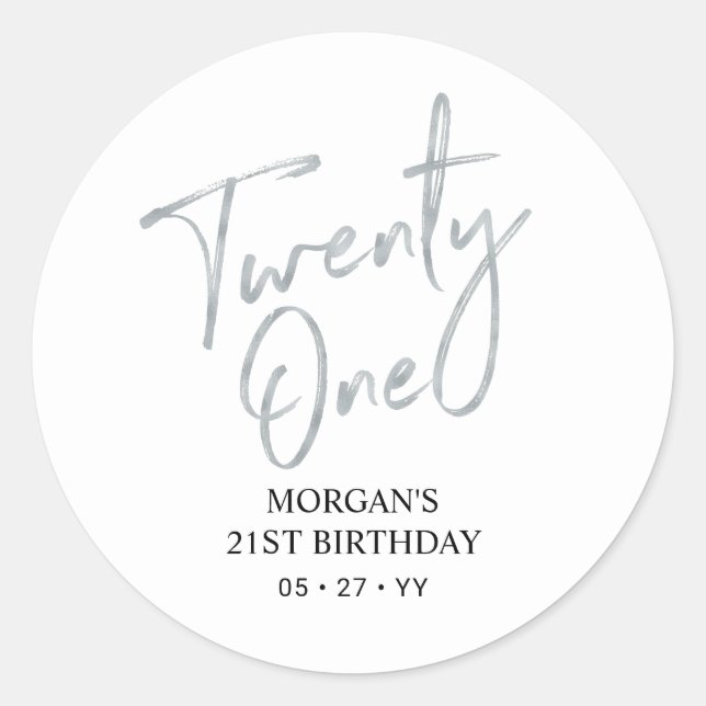 Autocollant de remerciement pour fête d'anniversai (Devant)