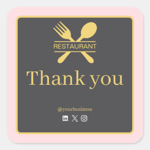 Autocollant de remerciement pour restaurant audaci