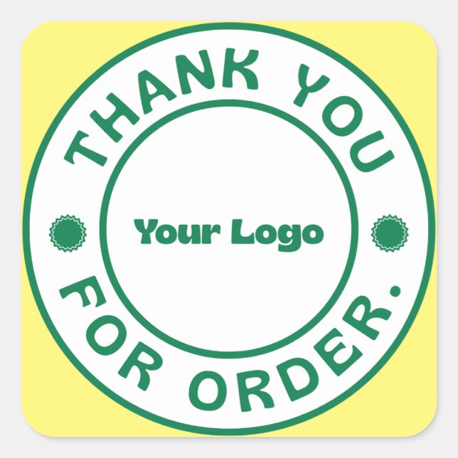 Autocollant de remerciement pour votre commande av (Devant)