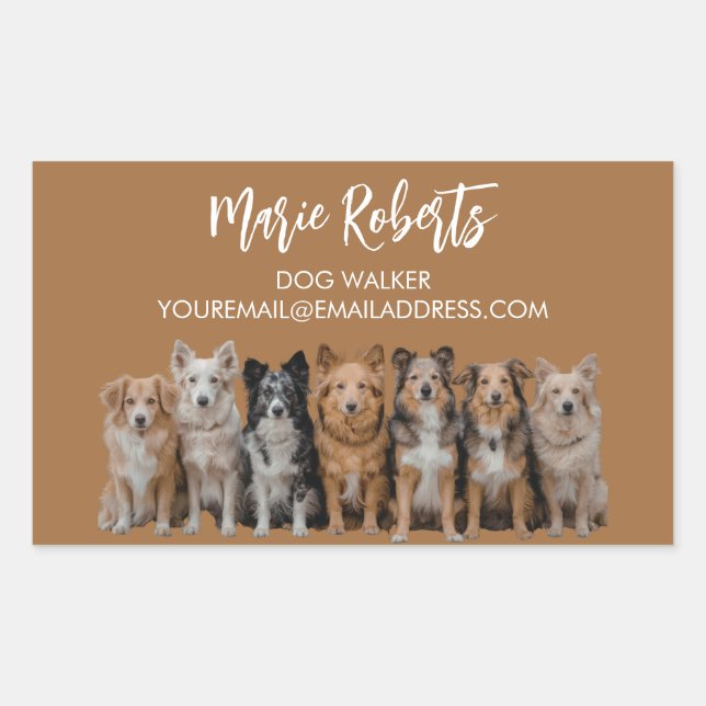 Autocollant de remerciement simple pour promeneur  (Devant)