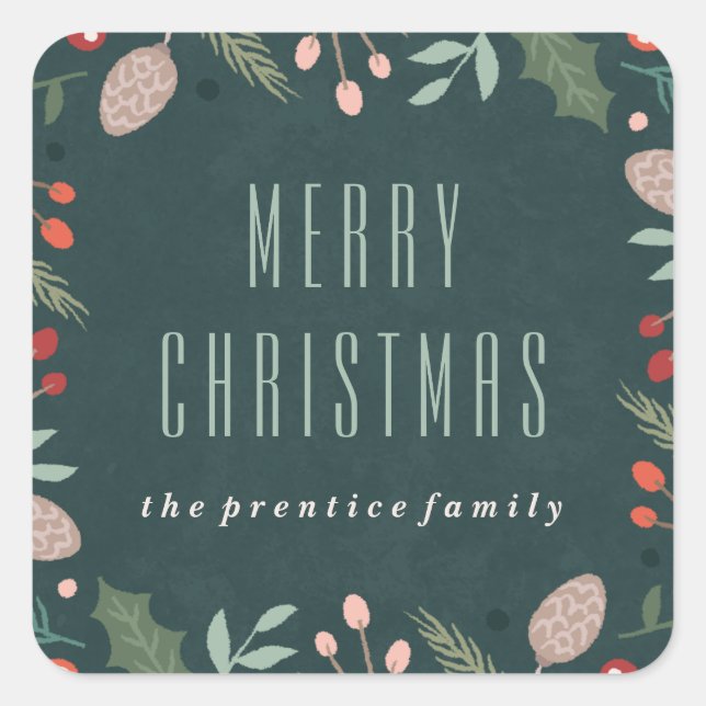 Autocollant de remplissage d'hiver - Turquoise (Devant)