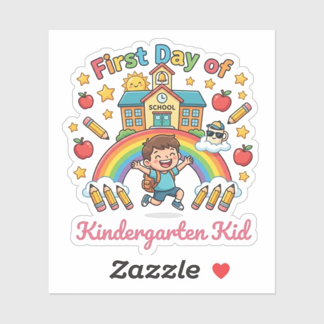 Autocollant de rentrée en maternelle (Feuille)