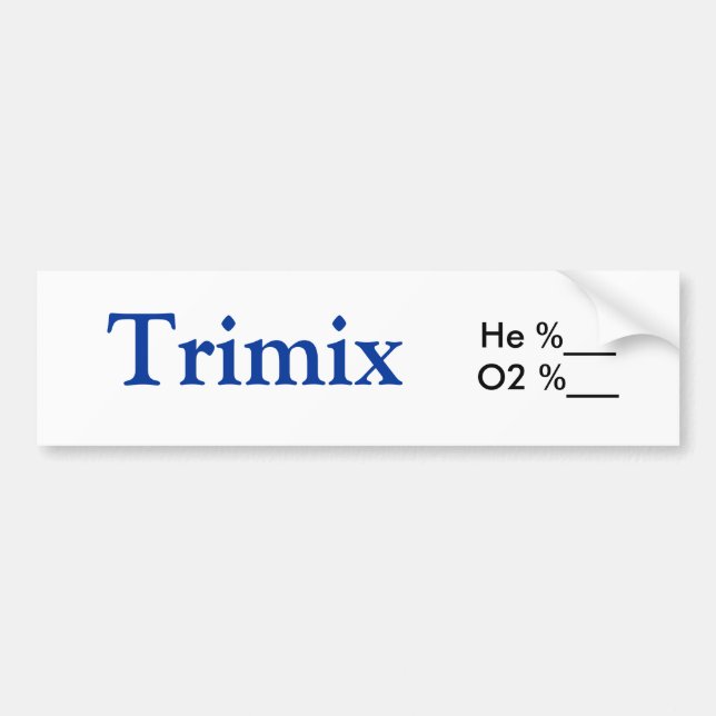 Autocollant de réservoir de Trimix (Devant)