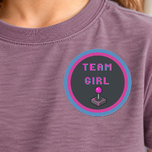 Autocollant de Révélation du Sexe Team Girl Rétro