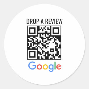 Autocollant de révision QR rond classique pour les