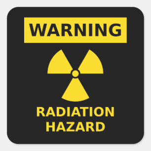 Autocollant de risque d'irradiation