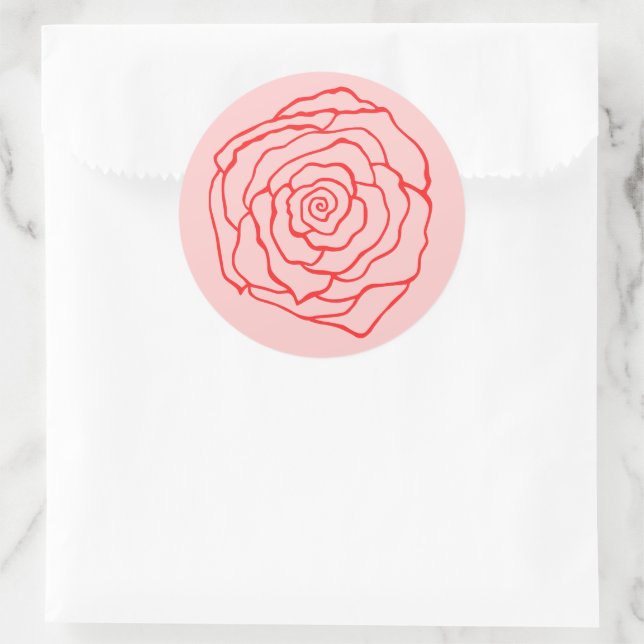 Autocollant de rose (Sac)