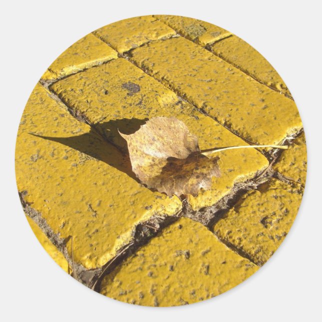 autocollant de route en brique jaune (Devant)