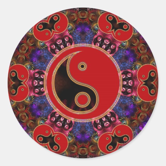 Autocollant de sagesse YinYang (Devant)