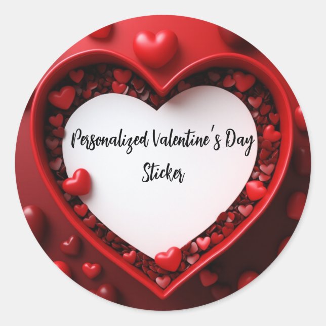 Autocollant de Saint-Valentin personnalisé (Devant)