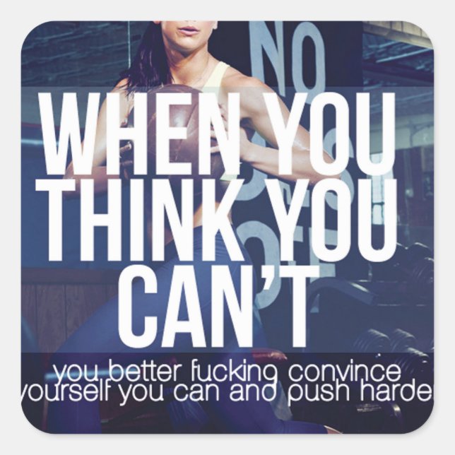 Autocollant de salle de gym Motivational Bodybuild (Devant)