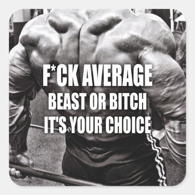 Autocollant de salle de gym Motivational Bodybuild (Devant)