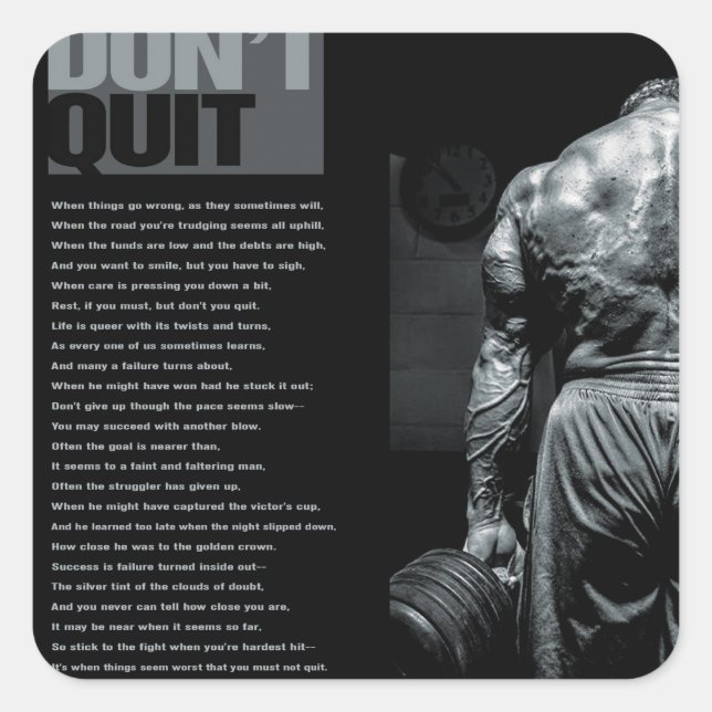 Autocollant de salle de gym Motivational Bodybuild (Devant)