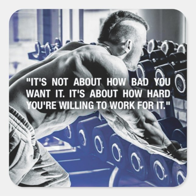 Autocollant de salle de gym Motivational Bodybuild (Devant)