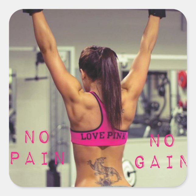 Autocollant de salle de gym Motivational Bodybuild (Devant)