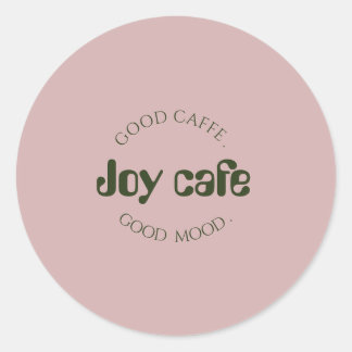Autocollant de salon de café moderne | Étiquette d