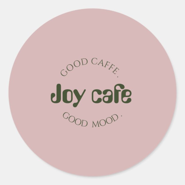 Autocollant de salon de café moderne | Étiquette d (Devant)