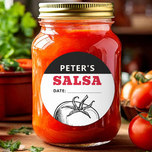 Autocollant de Salsa de Tomate avec design moderne