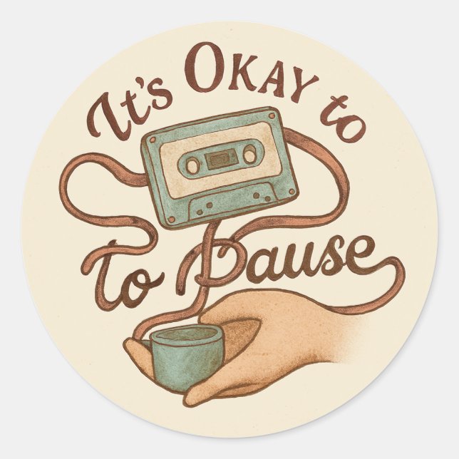 Autocollant de santé mentale de bande de cassette  (Devant)