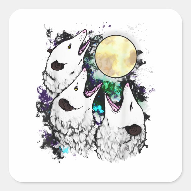 Autocollant de sarigue drôle | Sarigue qui crie mi (Devant)