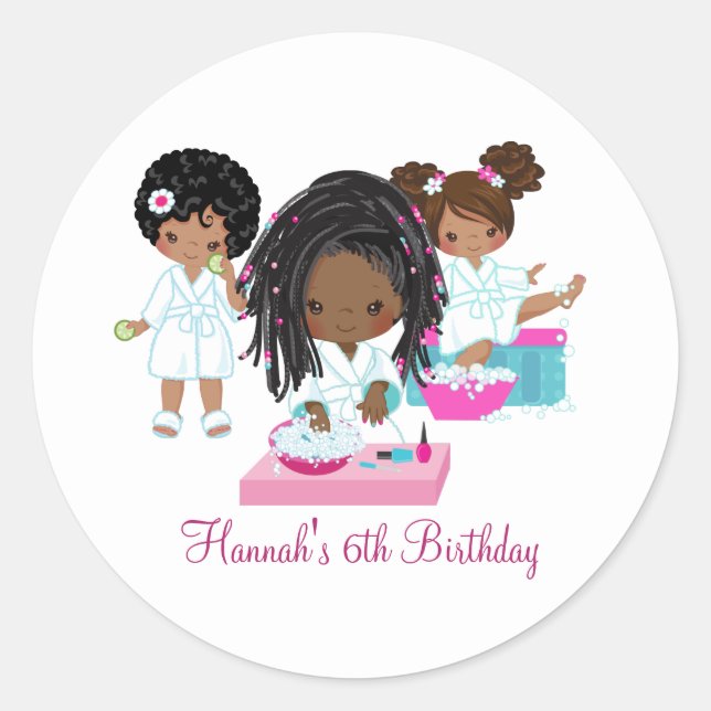 Autocollant de sceau de l'Enveloppe Spa afro-améri (Devant)