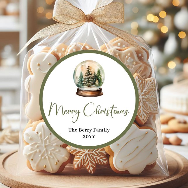 Autocollant de sceau de nom de famille de Noël pas (Modern Pastel Christmas Family Name Sticker Seal

)