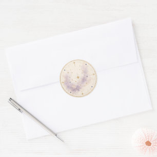 Autocollant de sceau d'enveloppe de mariage célest