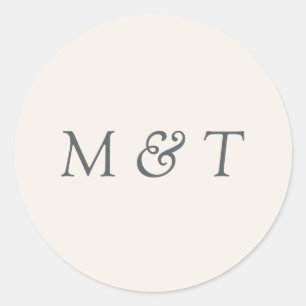 Autocollant de sceau d'enveloppe de monogramme de