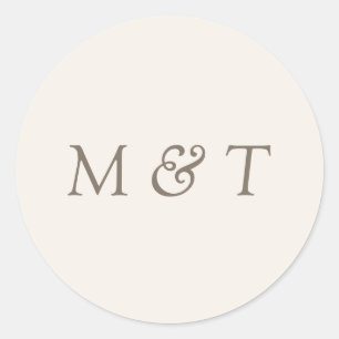 Autocollant de sceau d'enveloppe de monogramme de
