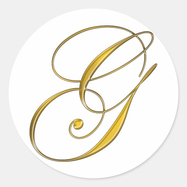 Autocollant de sceau d'enveloppe de monogramme G e (Devant)