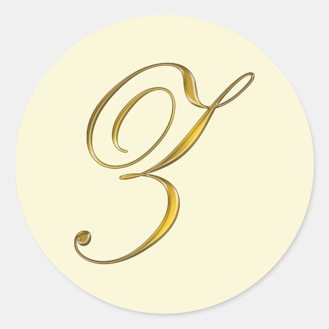 Autocollant de sceau d'enveloppe de monogramme Z e (Devant)