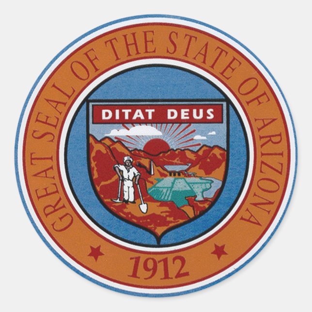 Autocollant de sceau d'état de l'Arizona (Devant)